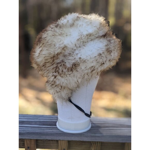 Vintage 60s Sheepskin Shearling Fur Hat With Pom Poms Made in Italy Boho Winter - Picture 8 of 16